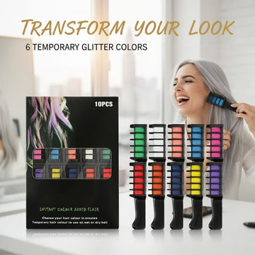 Set of 10 temporary hair dye sticks