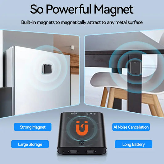Mini Magnetic Voice Recorder with One-Touch Recording