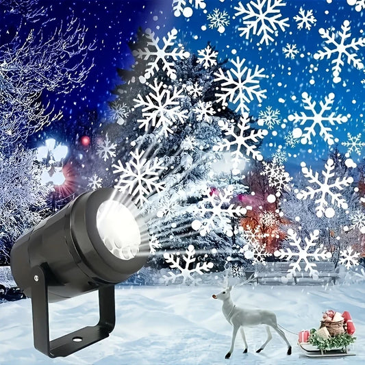 Rotating Snowflake LED Projector