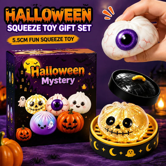 Halloween Ghost Dumpling Squishy Toy – alternate product view | Smile Lady