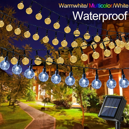 Solar Crystal Globe String Lights
