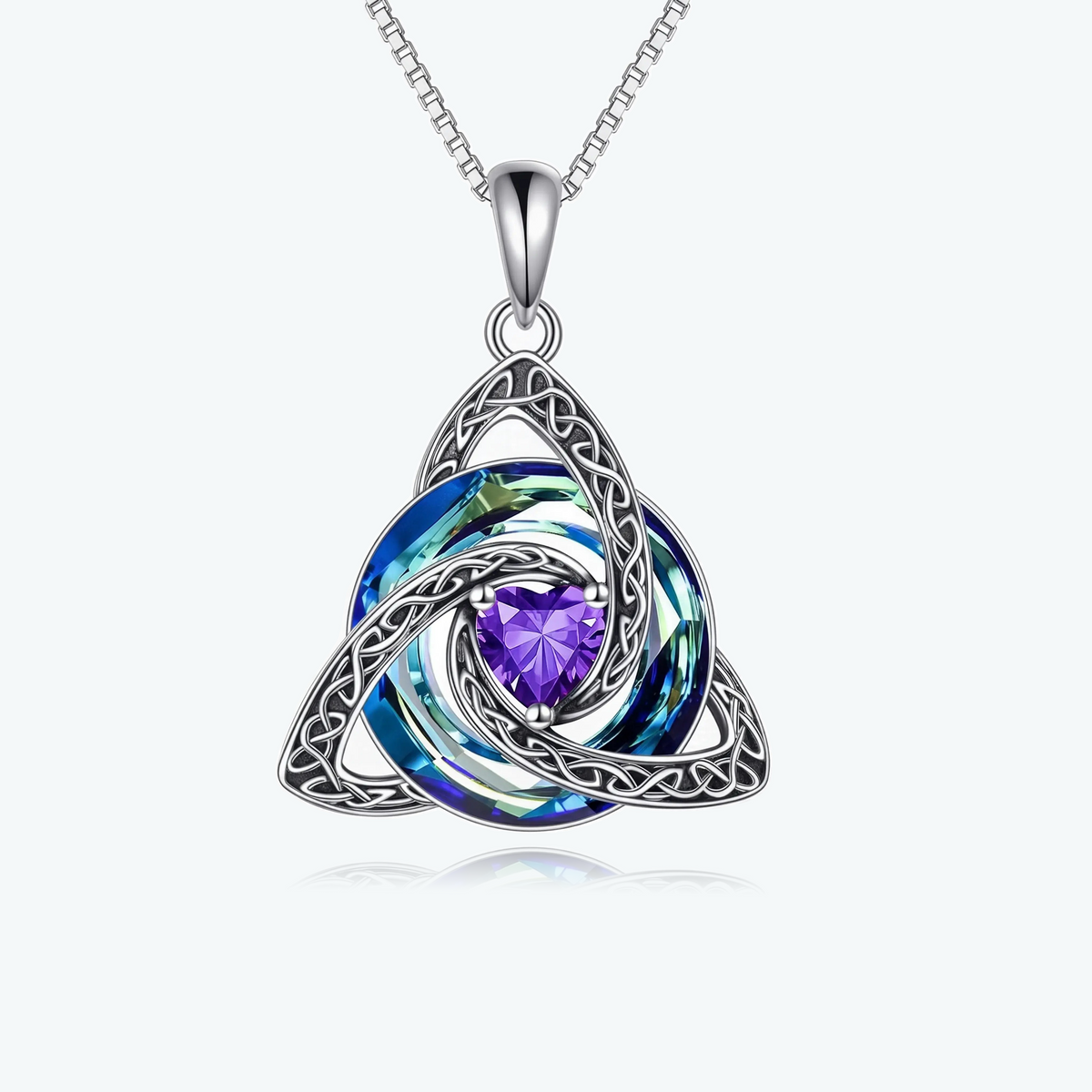 Celtic Birthstone Shield Pendant Gift