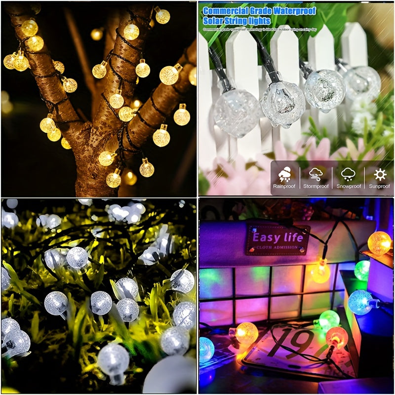 Solar Crystal Globe String Lights