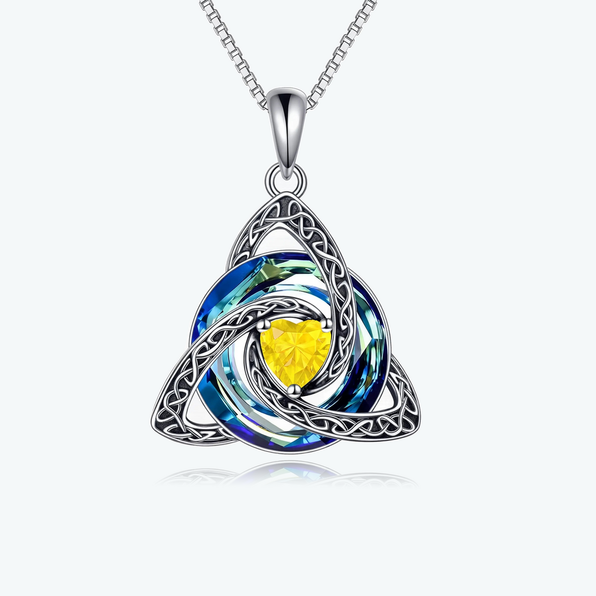 Celtic Birthstone Shield Pendant Gift