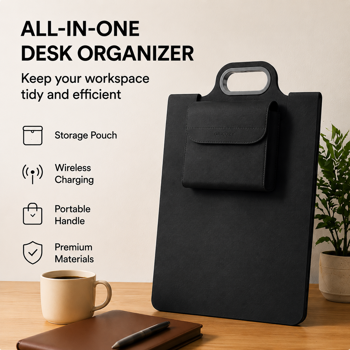 Laptop Sleeve with 15W Wireless Charger & Laptop Stand