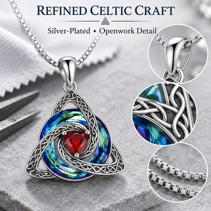 Celtic Birthstone Shield Pendant Gift