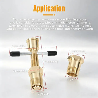 Compression Sleeve Puller Tool for 1/2 & 3/4-Inch Brass Pipes