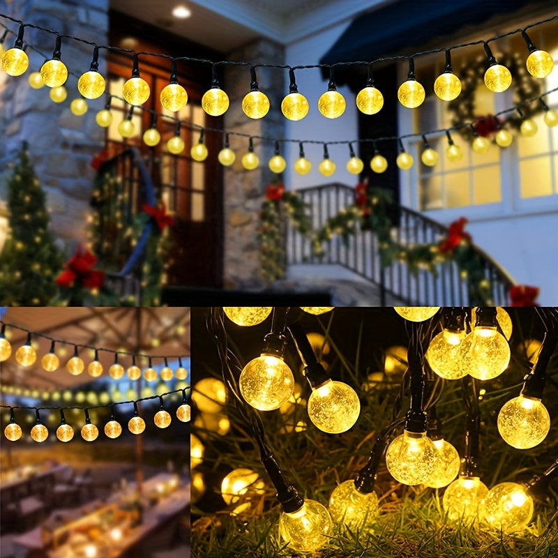 Solar Crystal Globe String Lights