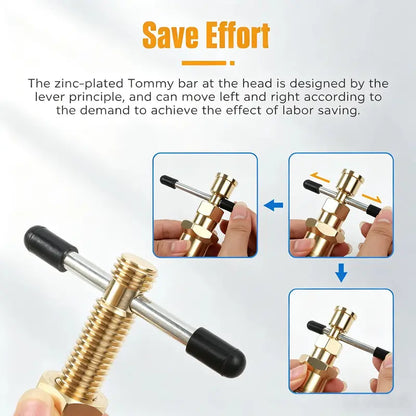 Compression Sleeve Puller Tool for 1/2 & 3/4-Inch Brass Pipes