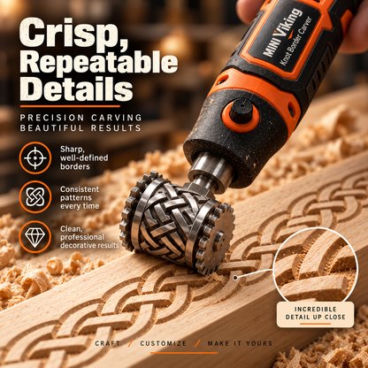 Mini Viking Knot Border Carver for Decorative Woodworking