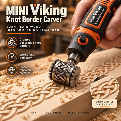 Viking knot border wood carving roller tool
