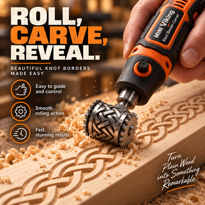Mini Viking Knot Border Carver for Decorative Woodworking