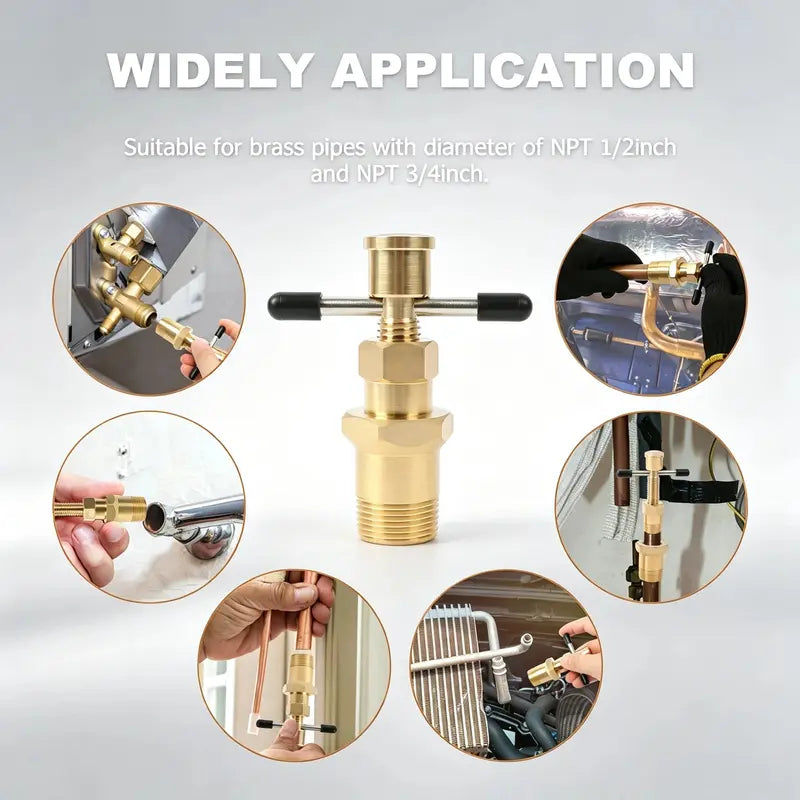 Compression Sleeve Puller Tool for 1/2 & 3/4-Inch Brass Pipes