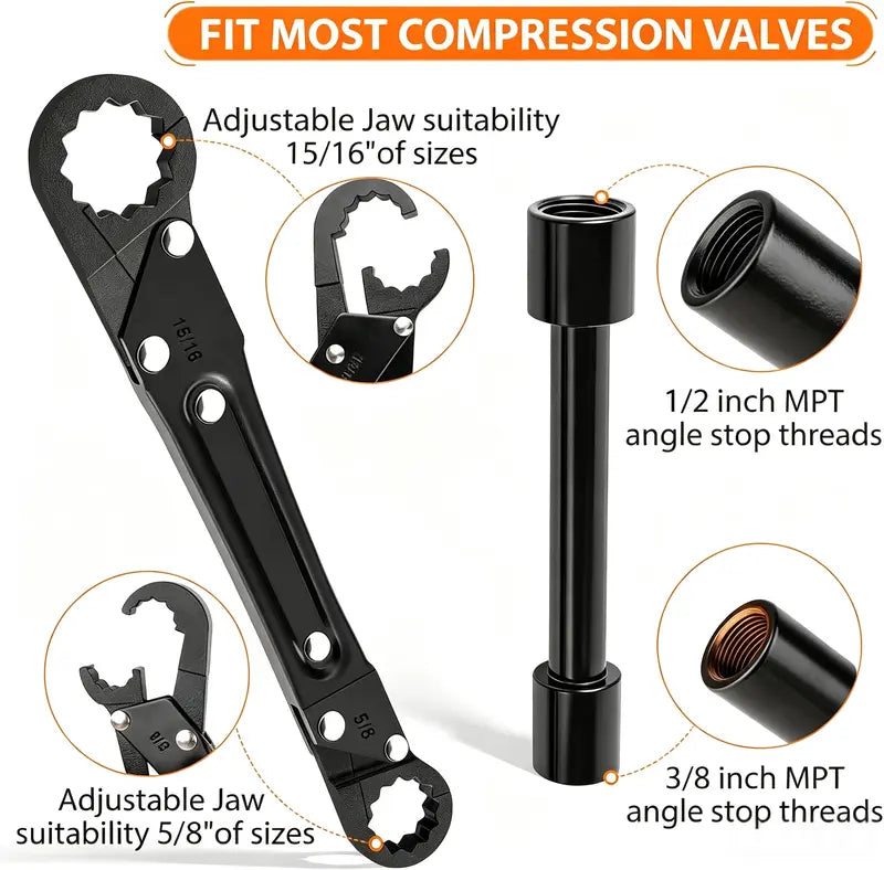 Compression Sleeve Puller Tool for 1/2 & 3/4-Inch Brass Pipes
