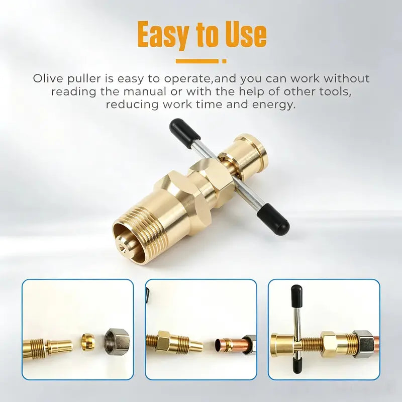 Compression Sleeve Puller Tool for 1/2 & 3/4-Inch Brass Pipes