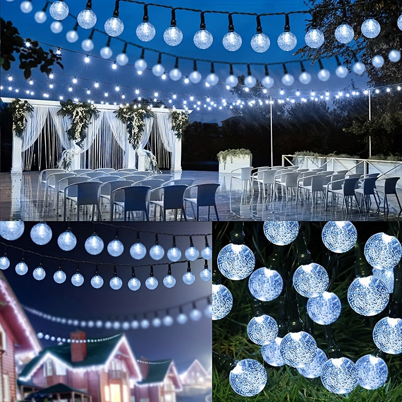 Solar Crystal Globe String Lights