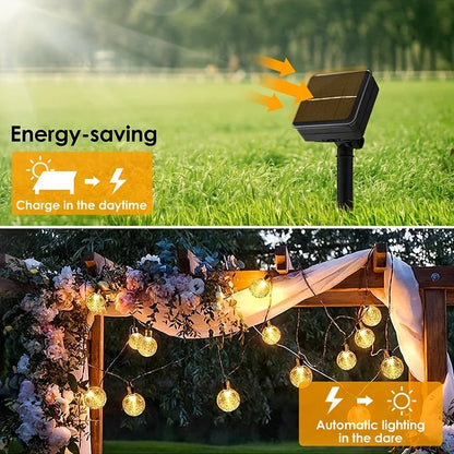 Solar Crystal Globe String Lights