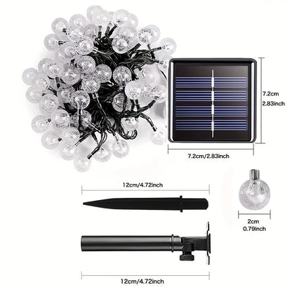 Solar Crystal Globe String Lights