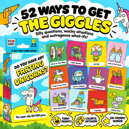 Super Silly Go Fish Card Game for Kids & Family
