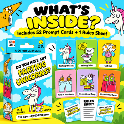 Super Silly Go Fish Card Game for Kids & Family