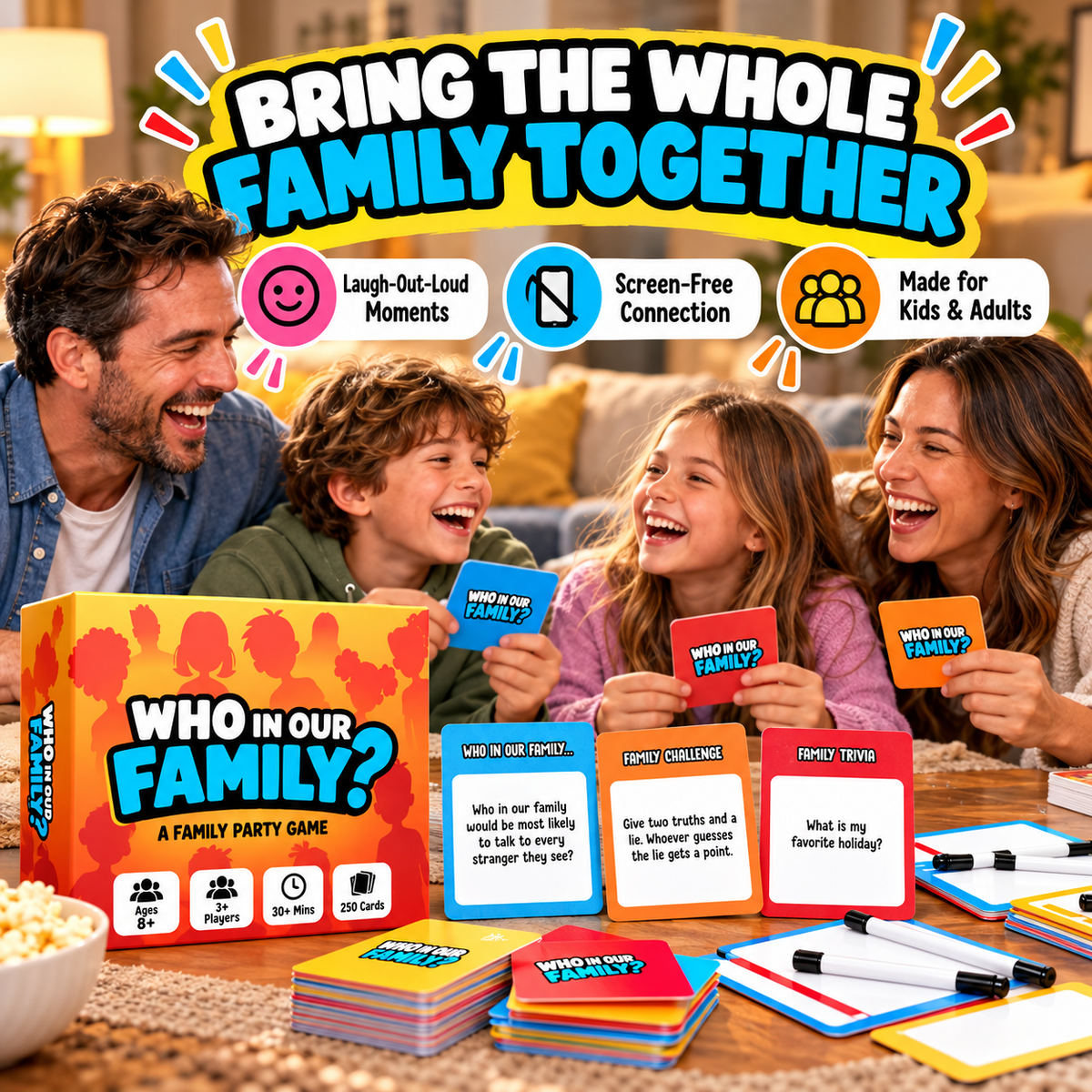 Who in Our Family? Funny Family Party Game