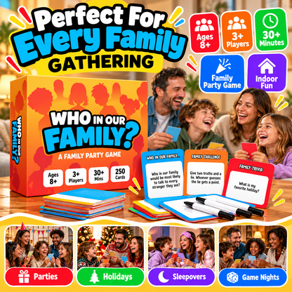 Who in Our Family? Funny Family Party Game