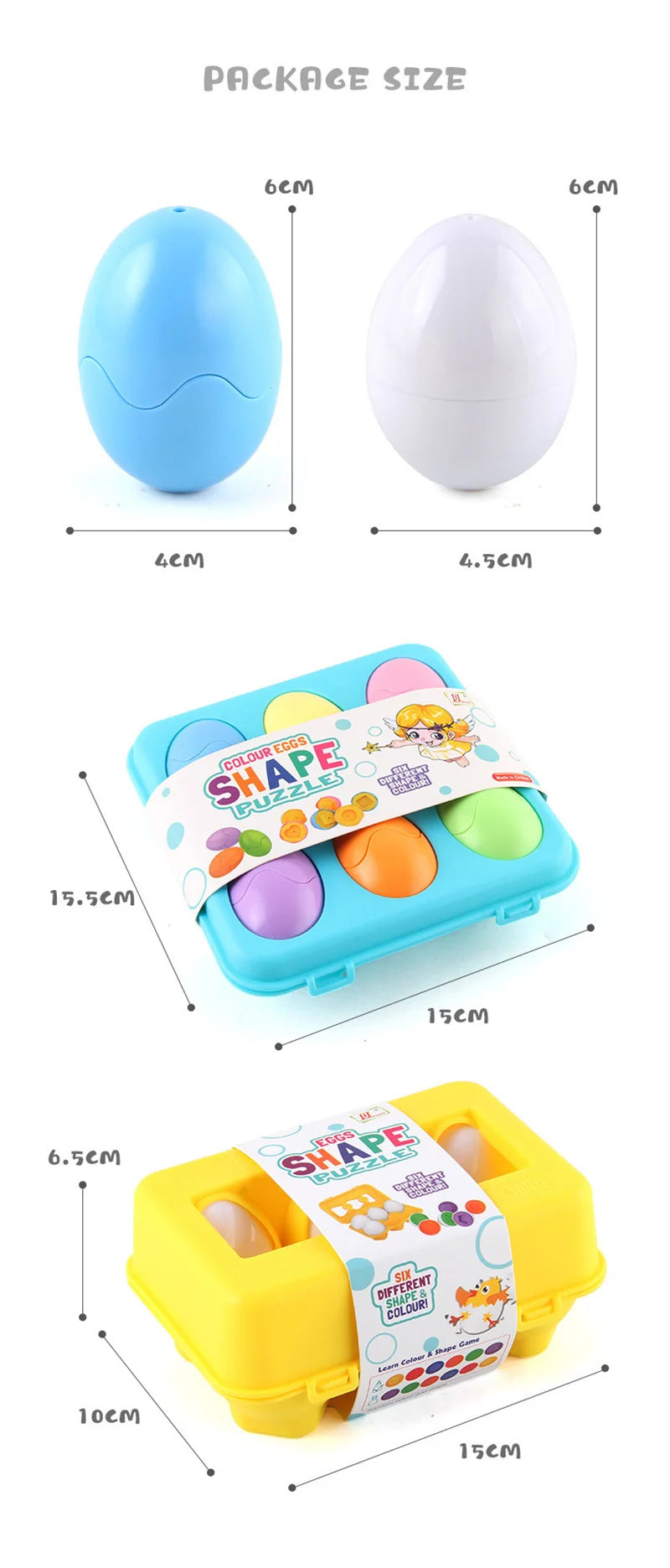 Egg Shape-Matching Puzzle – Learning Toy – product gallery image 14 | Smile Lady