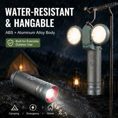 Rechargeable Torch and Camping Lantern – hanging hook detail