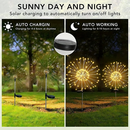 Solar Firework Garden Stake Light