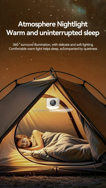 Rechargeable Hanging Fan with Light – camping light