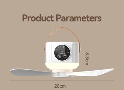 Rechargeable Hanging Fan with Light – size diagram