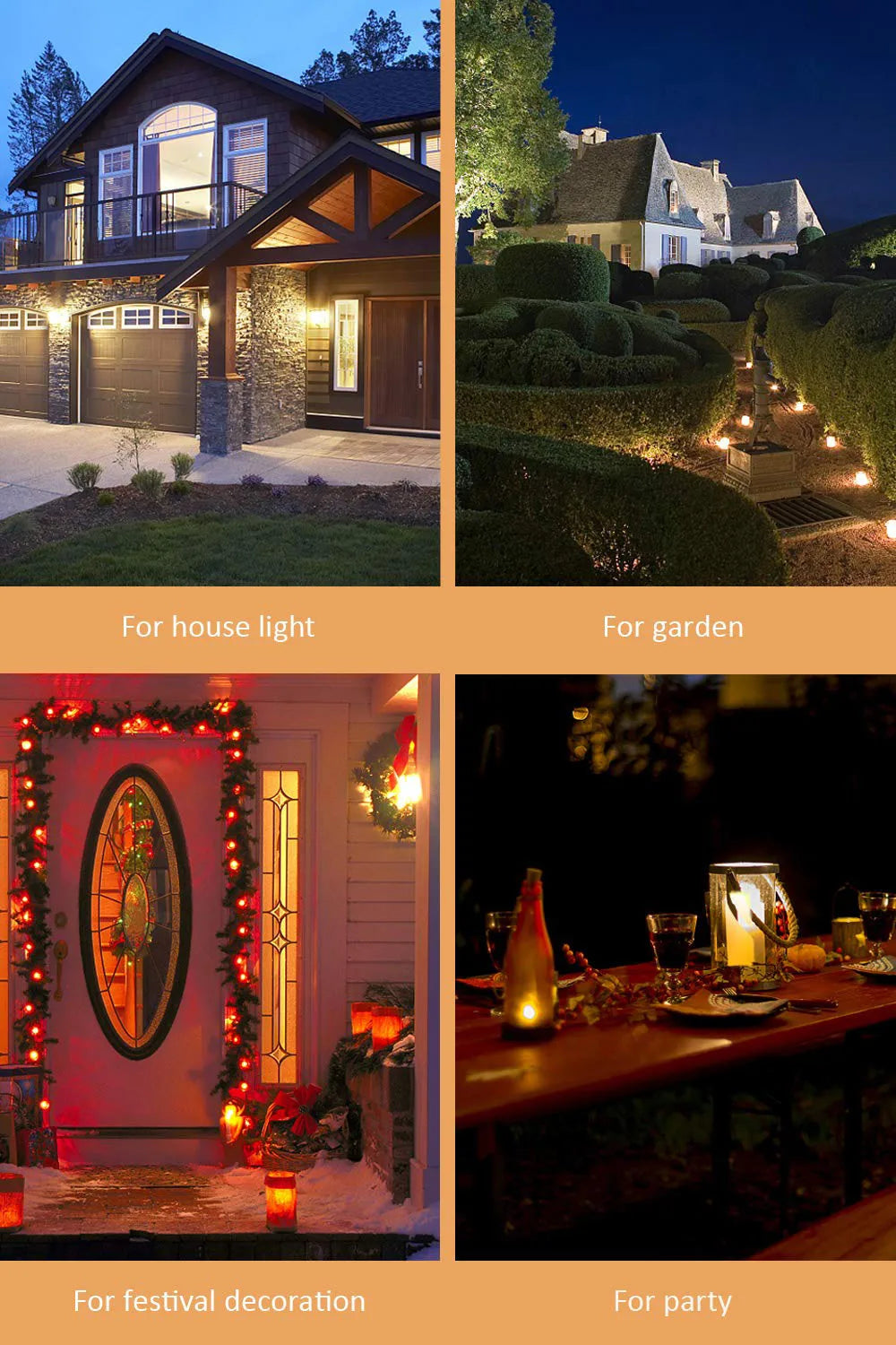 E27 LED Flame Effect Bulb – outdoor decorative fittings