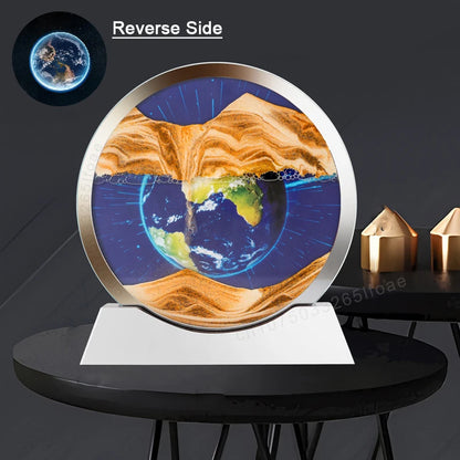 Moving Sand Art Picture – Glass Desk Decor