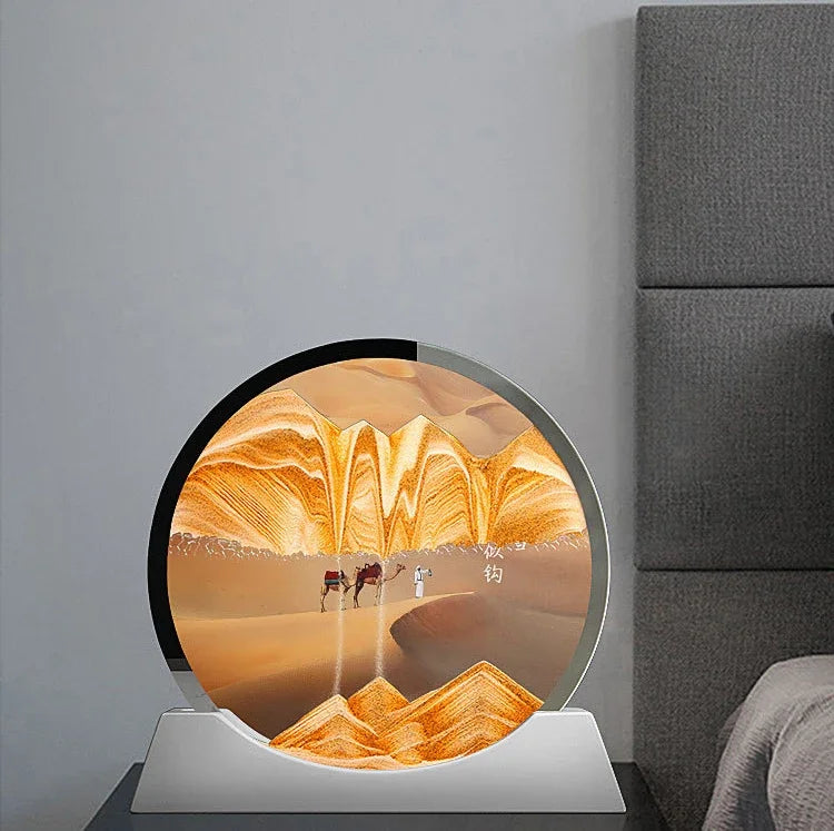 Moving Sand Art Picture – Glass Desk Decor – product gallery image 18 | Smile Lady