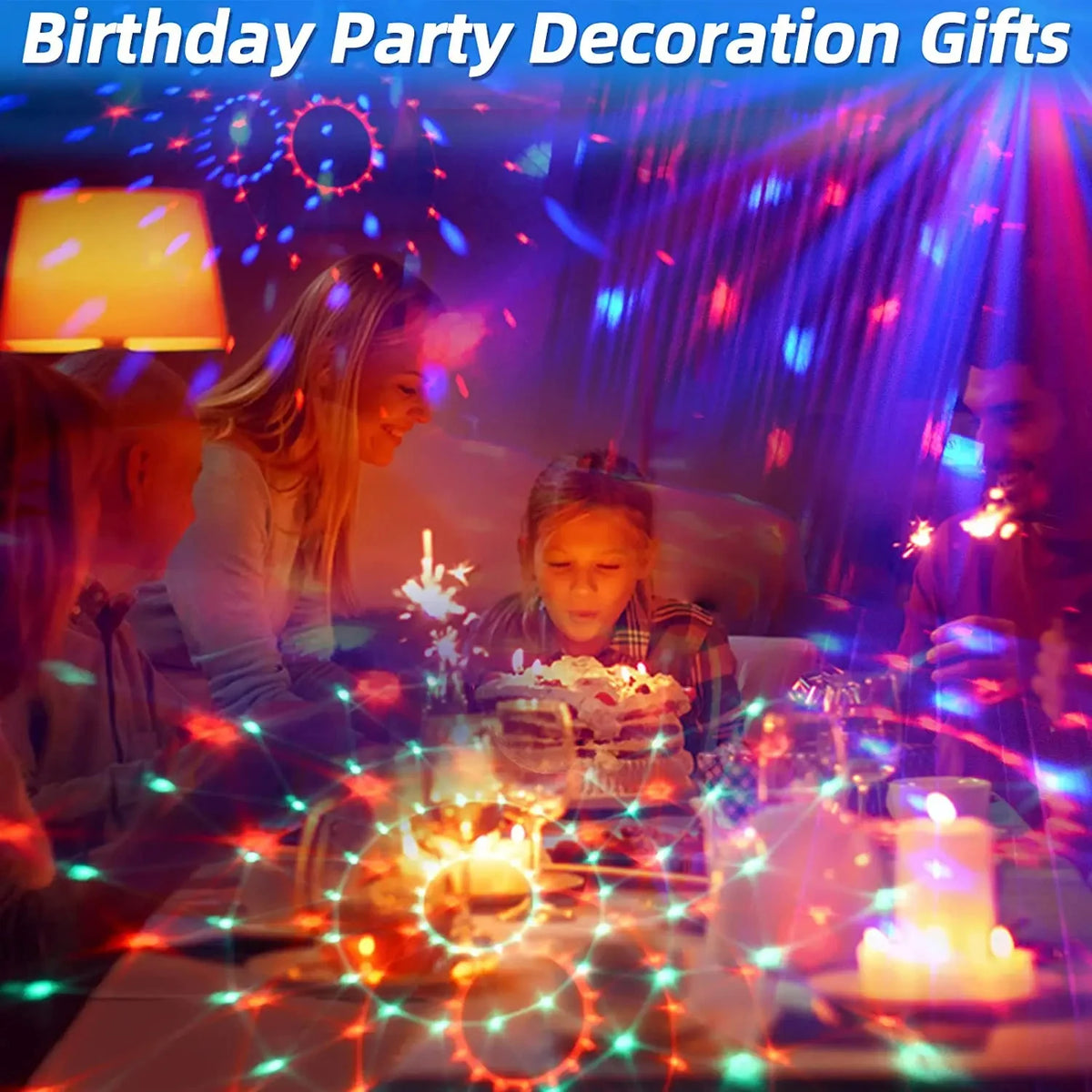 RGB Rotating Disco Party Light – product gallery image 7 | Smile Lady