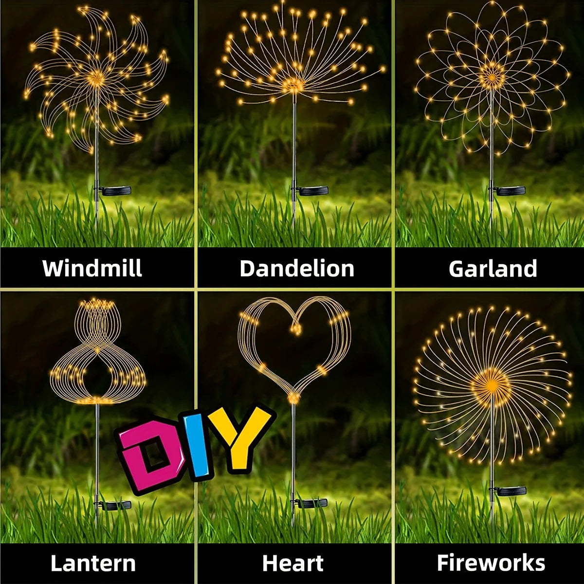 Solar Firework Garden Stake Light