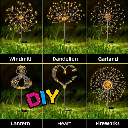 Solar Firework Garden Stake Light