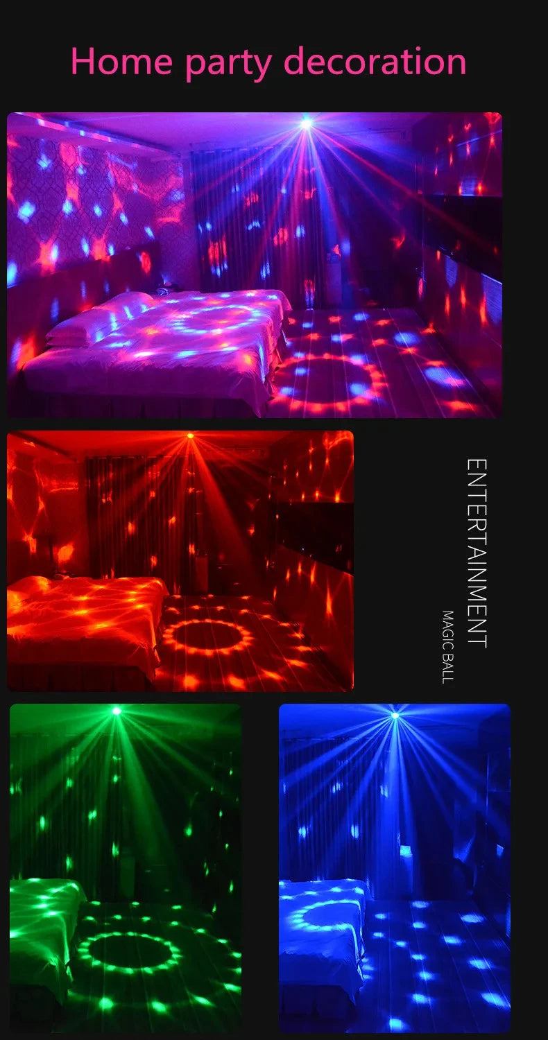 RGB Rotating Disco Party Light – product gallery image 11 | Smile Lady