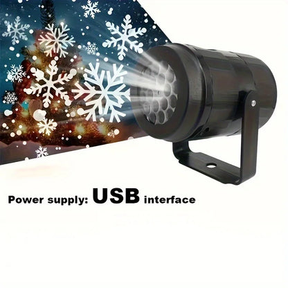 Rotating Snowflake LED Projector