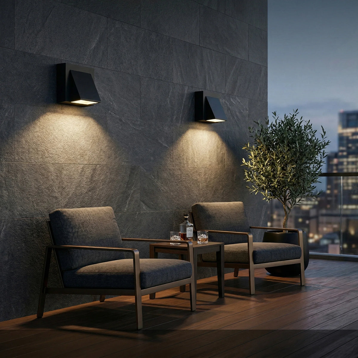 3W Outdoor LED Wall Light – outdoor seating area