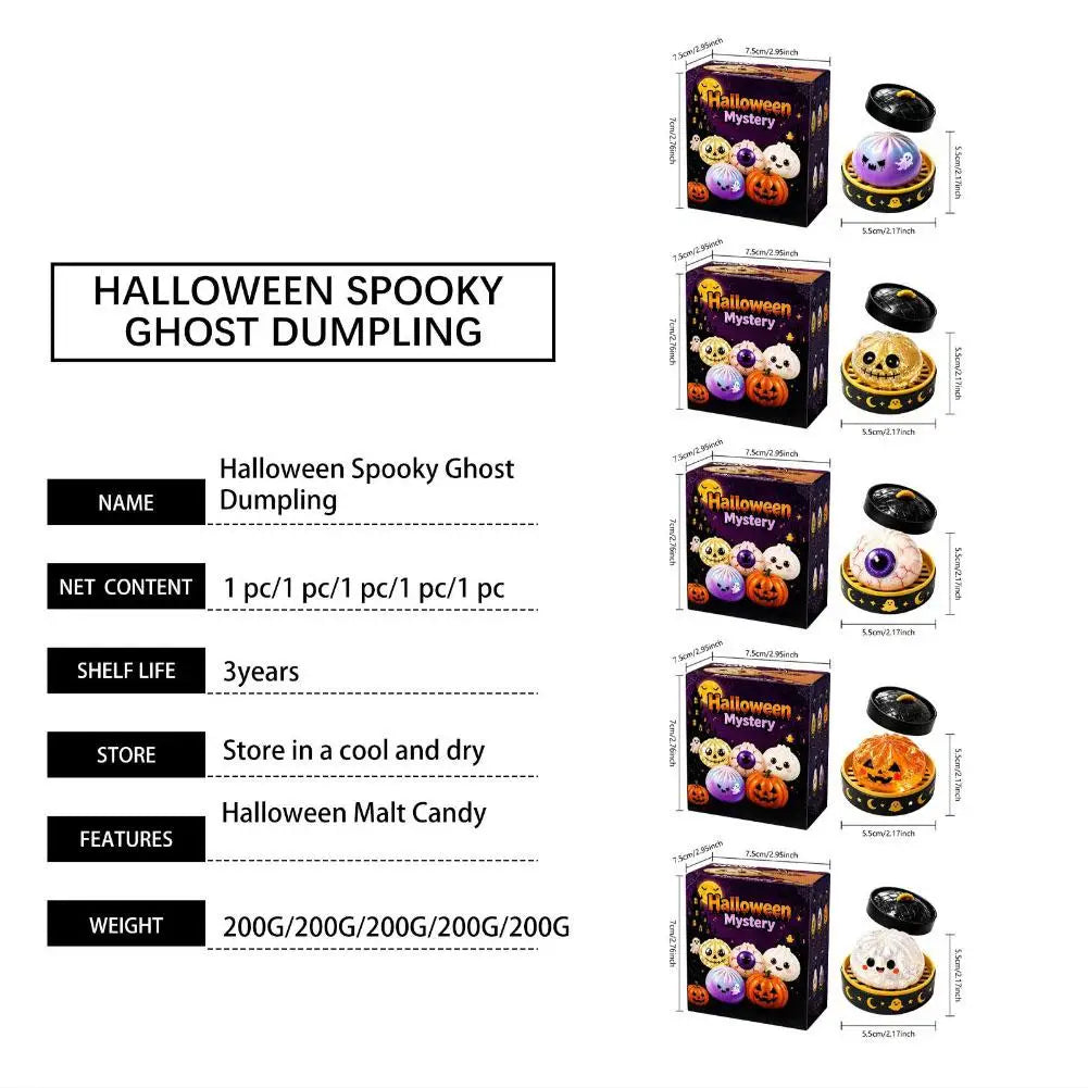 Halloween Ghost Dumpling Squishy Toy – style and variant reference | Smile Lady
