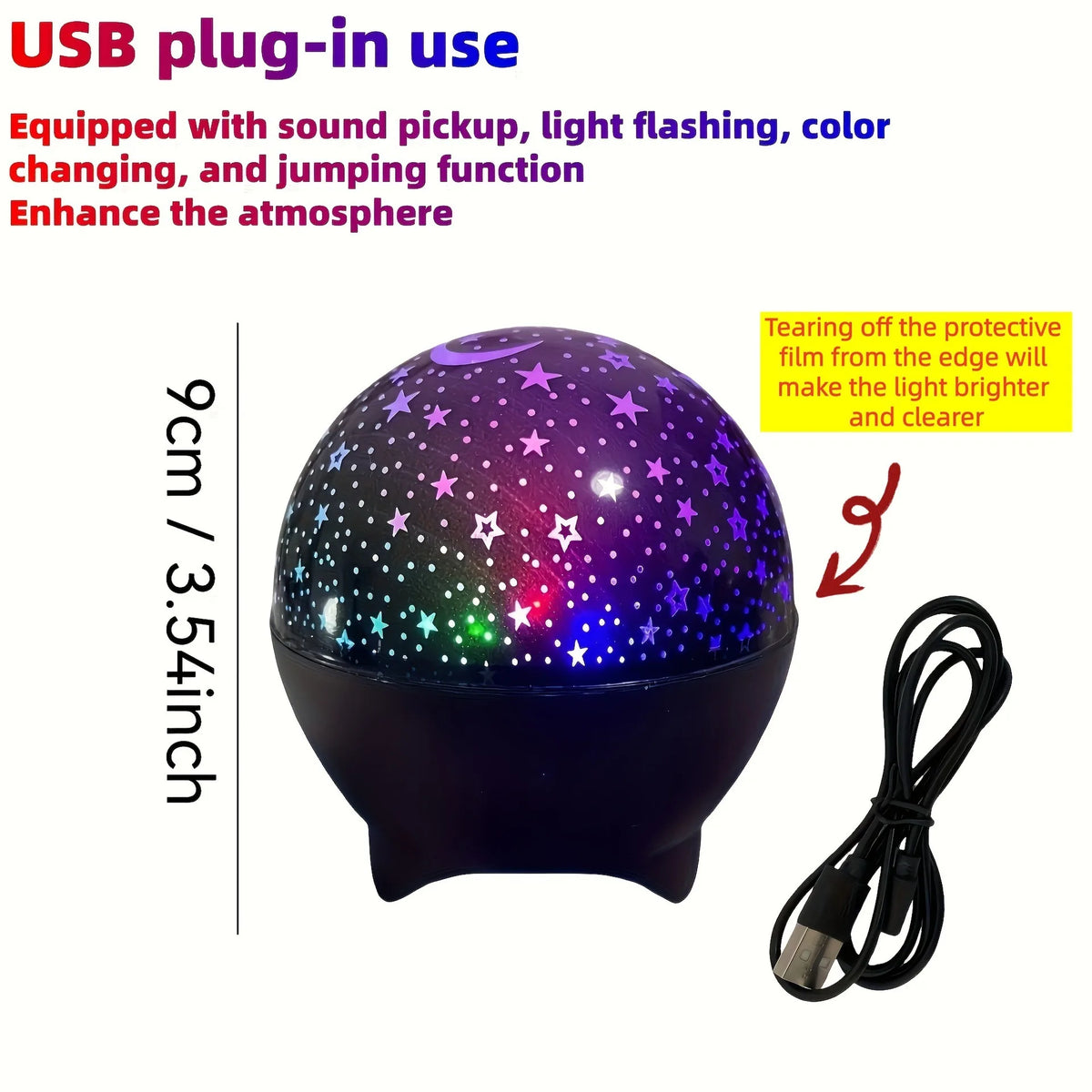 RGB Moon & Galaxy Projector – USB Night Light – product gallery image 12 | Smile Lady