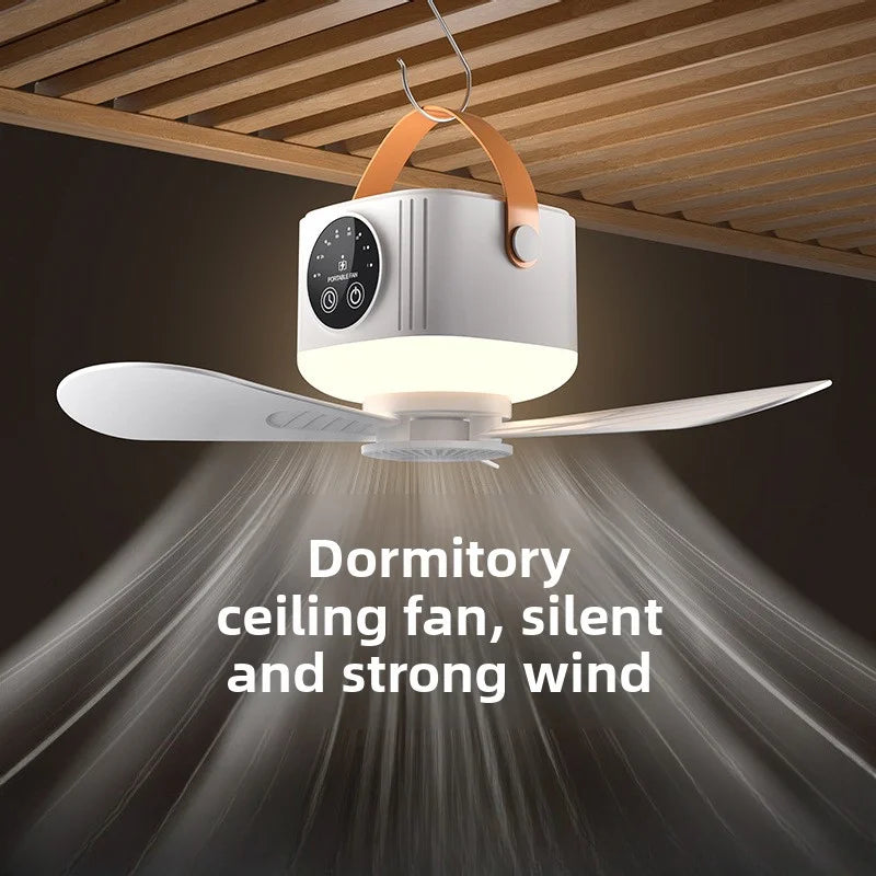 Rechargeable Hanging Fan with Light – fan under bunk bed