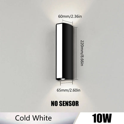10W Outdoor LED Wall Light – white light dimensions