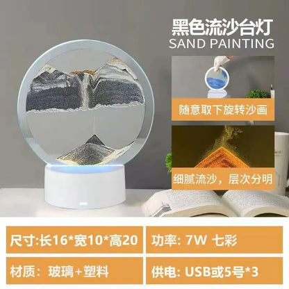 RGB Moving Sand Art Lamp – 16-Colour Light – product gallery image 14 | Smile Lady