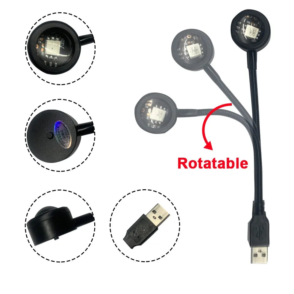 USB Sunset Projection Light – Room Decor – alternate product view | Smile Lady