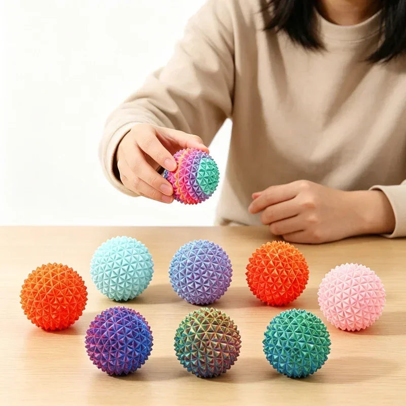 Rainbow Spiky Sensory Squeeze Ball – product gallery image 9 | Smile Lady