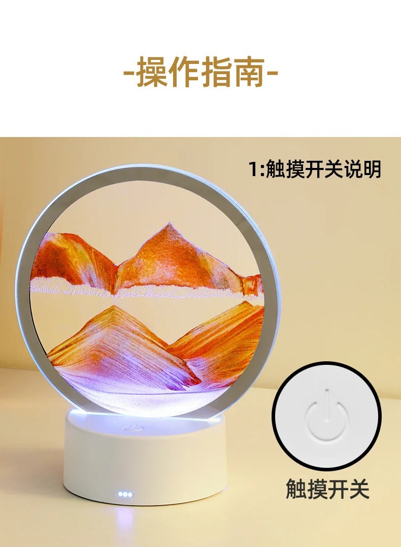 RGB Moving Sand Art Lamp – 16-Colour Light – product gallery image 10 | Smile Lady