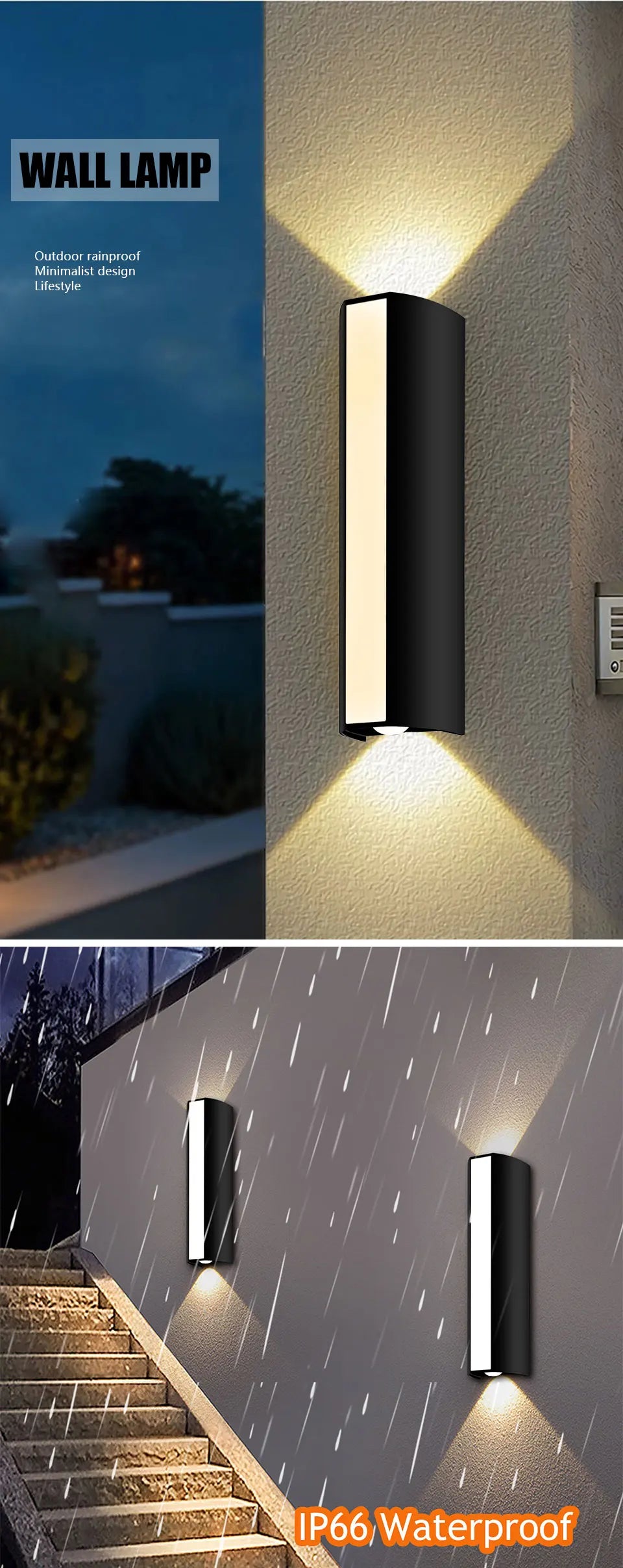 10W Outdoor LED Wall Light – light colour options