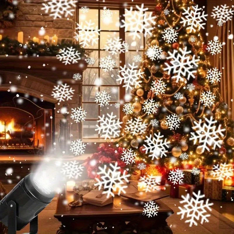Rotating Snowflake LED Projector